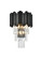 Willow Three Light Wall Sconce in Black and Clear (173|3400W12BK)