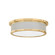 Ashdown LED Flush Mount in Aged Brass/Off-White (70|MDS1901-AGB/OW)