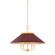 Clivedon Five Light Chandelier in Aged Brass/Soft Crimson (70|MDS1403-AGB/CRN)