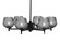 Franklin Six Light Chandelier in Matte Black (200|1206-MB-4602)