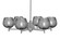 Franklin Six Light Chandelier in Graphite (200|1206-GP-4602)