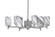 Franklin Six Light Chandelier in Graphite (200|1206-GP-3009)