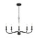 Abells Five Light Chandelier in Midnight Black (1|GLC1205MBK)