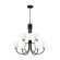 Miles Nine Light Chandelier in Midnight Black (1|GLC1139MBK)