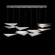 Volo LED Pendant in Silver/Clear Hammered (48|100118-44)