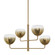 August Four Light Chandelier in Patina Brass (67|F3734-PBR)