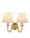 Adala Two Light Wall Sconce in Natural/Brushed Brass (142|5000-0274)
