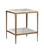 Oblique Side Table in Natural / Antique Brass (142|4000-0236)