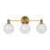 Torian Three Light Vanity in Burnished Brass (454|SLV1003BBS)