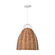 Norman One Light Pendant in Chalk Wicker (454|GLP1071MWT-BRTN)