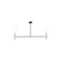 Key Two Light Linear Chandelier in Midnight Black (454|BC1012MBK)