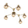 Luna LED Wall / Ceiling Mount in Gilded Brass (404|SMB0095-HL-GB-FB-L3)