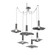 Cumulus LED Pendant in Graphite (404|SCB0099-06-GP-00-C01-L3-BI)
