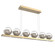 Cabochon LED Linear Suspension in Gilded Brass (404|PLB0093-0B-GB-C-CA1-L1-BS)