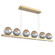 Cabochon LED Linear Suspension in Gilded Brass (404|PLB0093-0B-GB-B-CA1-L1-CS)