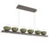 Cabochon LED Linear Suspension in Flat Bronze (404|PLB0093-0B-FB-WL-CA1-L3-GE)