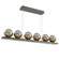 Cabochon LED Linear Suspension in Flat Bronze (404|PLB0093-0B-FB-S-CA1-L3-GB)