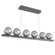 Cabochon LED Linear Suspension in Flat Bronze (404|PLB0093-0B-FB-S-CA1-L3-CS)