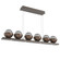Cabochon LED Linear Suspension in Flat Bronze (404|PLB0093-0B-FB-S-CA1-L3-BB)