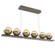 Cabochon LED Linear Suspension in Flat Bronze (404|PLB0093-0B-FB-A-CA1-L1-GB)