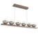 Cabochon LED Linear Suspension in Burnished Bronze (404|PLB0093-0B-BB-WL-CA1-L3-BS) Cabochon LED Linear Suspension in Burnished Bronze (404|PLB0093-0B-BB-WL-CA1-L3-BS)