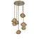Mesa LED Pendant in Gilded Brass (404|CNB0089-05-GB-B-CH1-L3)