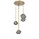 Mesa LED Pendant in Gilded Brass (404|CNB0089-03-GB-S-CH3-L1)
