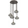 Coppa Five Light Pendant in Flat Bronze (404|CNB0036-05-FB-OS-CH3-E2)