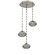 Coppa Three Light Pendant in Beige Silver (404|CNB0036-03-BS-OS-CH3-E2)