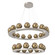 Cabochon LED Chandelier in Beige Silver (404|CHB0093-2B-BS-B-CA1-L3-GB)