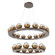 Cabochon LED Chandelier in Burnished Bronze (404|CHB0093-2B-BB-C-CA1-L3-NB)