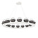 Cabochon LED Chandelier in Salt White (404|CHB0093-0D-WI-C-CA1-L3-GP)