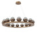 Cabochon LED Chandelier in Novel Brass (404|CHB0093-0D-NB-S-CA1-L3-BB)