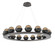 Cabochon LED Chandelier in Graphite (404|CHB0093-0D-GP-B-CA1-L1-MB) Cabochon LED Chandelier in Graphite (404|CHB0093-0D-GP-B-CA1-L1-MB)