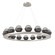 Cabochon LED Chandelier in Beige Silver (404|CHB0093-0D-BS-S-CA1-L1-GP)