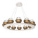 Cabochon LED Chandelier in Salt White (404|CHB0093-0C-WI-C-CA1-L1-NB) Cabochon LED Chandelier in Salt White (404|CHB0093-0C-WI-C-CA1-L1-NB)