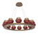 Cabochon LED Chandelier in Novel Brass (404|CHB0093-0C-NB-B-CA1-L1-RE)