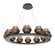 Cabochon LED Chandelier in Graphite (404|CHB0093-0C-GP-B-CA1-L1-BB)