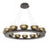 Cabochon LED Chandelier in Flat Bronze (404|CHB0093-0C-FB-WL-CA1-L3-GB)