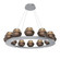 Cabochon LED Chandelier in Classic Silver (404|CHB0093-0C-CS-B-CA1-L3-BB)
