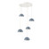 Cabochon LED Pendant in Salt White (404|CHB0093-05-WI-WL-C01-L3-BU)