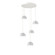 Cabochon LED Pendant in Salt White (404|CHB0093-05-WI-WL-C01-L1-BU)