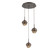Cabochon LED Pendant in Flat Bronze (404|CHB0093-03-FB-B-C01-L3-BB)