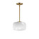 Glazed One Light Pendant in White/Natural Aged Brass (16|26141WTNAB)