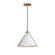 Lucas One Light Pendant in White/Natural Aged Brass (16|25229WTNAB)