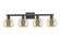 Arcadia Four Light Bath Vanity in Matte Black (405|716-4W-BK-G128-6)