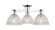 Arcadia Three Light Semi-Flush Mount in Polished Chrome (405|716-3F-PC-G422)
