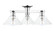 Arcadia Three Light Semi-Flush Mount in Polished Chrome (405|716-3F-PC-G132)