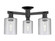 Arcadia Three Light Semi-Flush Mount in Matte Black (405|716-3F-BK-G112)