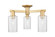 Arcadia Three Light Semi-Flush Mount in Brushed Brass (405|716-3F-BB-G804)